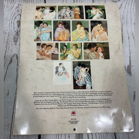 Mary Cassatt Mother & Child 1989 Calendar 12 Art Illustrations - Picture 3 of 6